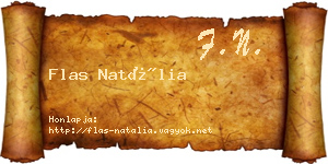 Flas Natália névjegykártya